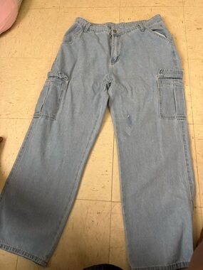 Light Blue Cargo Jeans